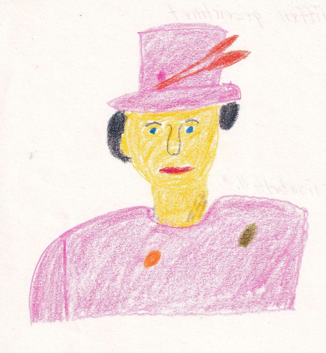 Dame mit rosa Hut
