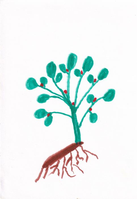 Baum mit Wurzeln