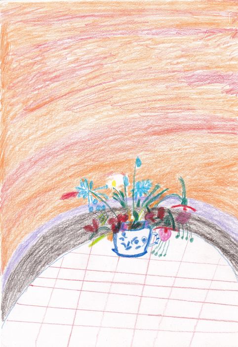 Blumen im Torbogen