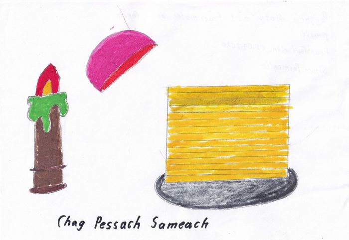 Chag Pessach Sameach, Kerze und Kuchen